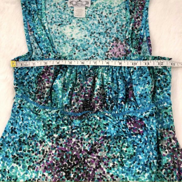 Trixxi Junior's Sleeveless Abstract Blouse Size S - Picture 4 of 7
